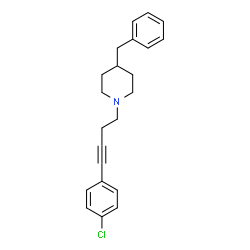 ChemSpider 2D Image | 4-Benzyl-1-[4-(4-chlorophenyl)-3-butyn-1-yl]piperidine | C22H24ClN