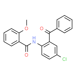 ChemSpider 2D Image | N-(2-Benzoyl-4-chlorophenyl)-2-methoxybenzamide | C21H16ClNO3