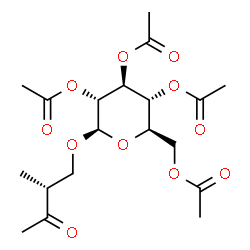 ChemSpider 2D Image | (2R)-2-Methyl-3-oxobutyl 2,3,4,6-tetra-O-acetyl-beta-D-glucopyranoside | C19H28O11