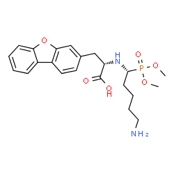 ChemSpider 2D Image | N-[(1R)-5-Amino-1-(dimethoxyphosphoryl)pentyl]-3-dibenzo[b,d]furan-3-yl-L-alanine | C22H29N2O6P