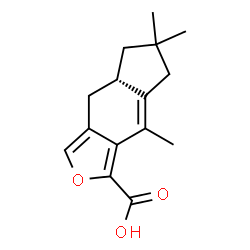 ChemSpider 2D Image | (4aS)-6,6,8-Trimethyl-4a,5,6,7-tetrahydro-4H-indeno[5,6-c]furan-1-carboxylic acid | C15H18O3