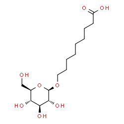 ChemSpider 2D Image | 9-(beta-D-Glucopyranosyloxy)nonanoic acid | C15H28O8