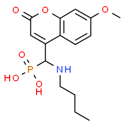 ChemSpider 2D Image | [(Butylamino)(7-methoxy-2-oxo-2H-chromen-4-yl)methyl]phosphonic acid | C15H20NO6P