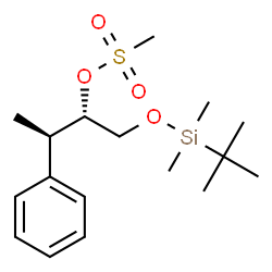 ChemSpider 2D Image | (2S,3R)-1-{[Dimethyl(2-methyl-2-propanyl)silyl]oxy}-3-phenyl-2-butanyl methanesulfonate | C17H30O4SSi