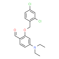 ChemSpider 2D Image | 2-[(2,4-Dichlorobenzyl)oxy]-4-(diethylamino)benzaldehyde | C18H19Cl2NO2