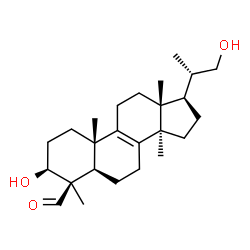 ChemSpider 2D Image | (3S,4R,5R,10S,13R,14R,17R)-3-Hydroxy-17-[(2S)-1-hydroxy-2-propanyl]-4,10,13,14-tetramethyl-2,3,4,5,6,7,10,11,12,13,14,15,16,17-tetradecahydro-1H-cyclopenta[a]phenanthrene-4-carbaldehyde (non-preferred
 name) | C25H40O3