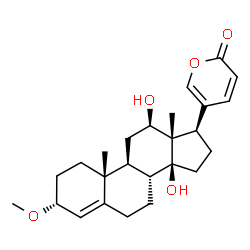 ChemSpider 2D Image | (3alpha,12beta)-12,14-Dihydroxy-3-methoxybufa-4,20,22-trienolide | C25H34O5