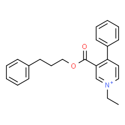 ChemSpider 2D Image | 1-Ethyl-4-phenyl-3-[(3-phenylpropoxy)carbonyl]pyridinium | C23H24NO2