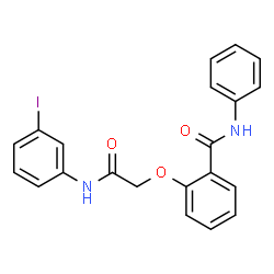 ChemSpider 2D Image | 2-{2-[(3-Iodophenyl)amino]-2-oxoethoxy}-N-phenylbenzamide | C21H17IN2O3