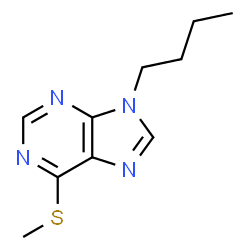 ChemSpider 2D Image | 9H-Purine, 9-butyl-6- (methylthio)- | C10H14N4S