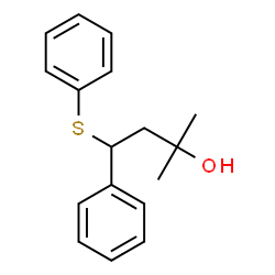 ChemSpider 2D Image | 2-Methyl-4-phenyl-4-(phenylsulfanyl)-2-butanol | C17H20OS