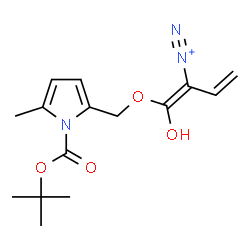 ChemSpider 2D Image | (1Z)-1-Hydroxy-1-[(5-methyl-1-{[(2-methyl-2-propanyl)oxy]carbonyl}-1H-pyrrol-2-yl)methoxy]-1,3-butadiene-2-diazonium | C15H20N3O4
