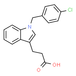ChemSpider 2D Image | 3-[1-(4-Chlorobenzyl)-1H-indol-3-yl]propanoic acid | C18H16ClNO2