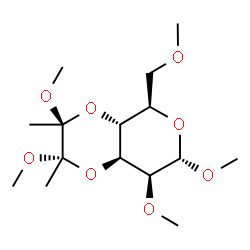 ChemSpider 2D Image | (2S,3S,4aR,5R,7S,8S,8aS)-2,3,7,8-Tetramethoxy-5-(methoxymethyl)-2,3-dimethylhexahydro-5H-pyrano[3,4-b][1,4]dioxine | C15H28O8