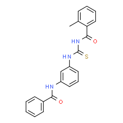 ChemSpider 2D Image | N-{[3-(Benzoylamino)phenyl]carbamothioyl}-2-methylbenzamide | C22H19N3O2S