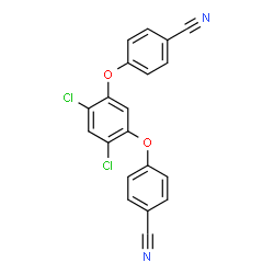 ChemSpider 2D Image | 4,4'-[(4,6-Dichloro-1,3-phenylene)bis(oxy)]dibenzonitrile | C20H10Cl2N2O2