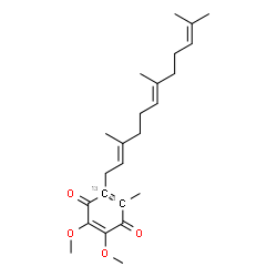 ChemSpider 2D Image | 5,6-Dimethoxy-2-methyl-3-[(2E,6E)-3,7,11-trimethyl-2,6,10-dodecatrien-1-yl](2,3-~13~C_2_)-2,5-cyclohexadiene-1,4-dione | C2213C2H34O4
