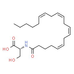 ChemSpider 2D Image | N-[(5Z,8Z,11Z,14Z)-5,8,11,14-Icosatetraenoyl]-D-serine | C23H37NO4