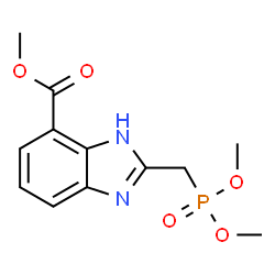 ChemSpider 2D Image | Methyl 2-[(dimethoxyphosphoryl)methyl]-1H-benzimidazole-7-carboxylate | C12H15N2O5P