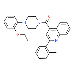 ChemSpider 2D Image | [4-(2-Ethoxyphenyl)-1-piperazinyl][2-(2-methylphenyl)-4-quinolinyl]methanone | C29H29N3O2