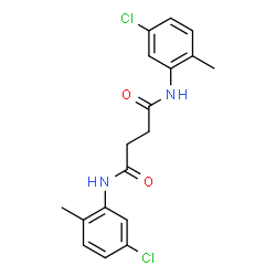 ChemSpider 2D Image | N,N'-Bis(5-chloro-2-methylphenyl)succinamide | C18H18Cl2N2O2