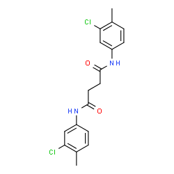 ChemSpider 2D Image | N,N'-Bis(3-chloro-4-methylphenyl)succinamide | C18H18Cl2N2O2