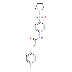 ChemSpider 2D Image | 2-(4-Methylphenoxy)-N-[4-(1-pyrrolidinylsulfonyl)phenyl]acetamide | C19H22N2O4S