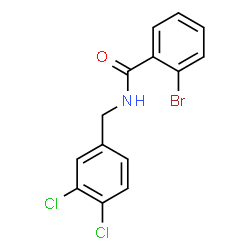 ChemSpider 2D Image | 2-Bromo-N-(3,4-dichlorobenzyl)benzamide | C14H10BrCl2NO