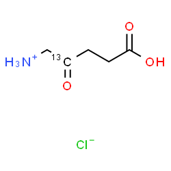 ChemSpider 2D Image | 4-Carboxy-2-oxo-1-(2-~13~C)butanaminium chloride | C413CH10ClNO3