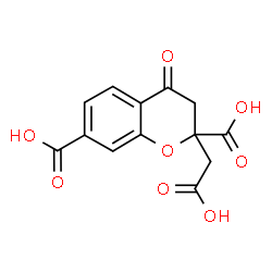 ChemSpider 2D Image | 2-(Carboxymethyl)-4-oxo-2,7-chromanedicarboxylic acid | C13H10O8