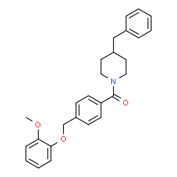ChemSpider 2D Image | (4-Benzyl-1-piperidinyl){4-[(2-methoxyphenoxy)methyl]phenyl}methanone | C27H29NO3