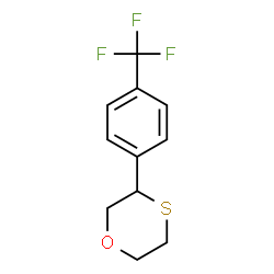 ChemSpider 2D Image | 3-[4-(Trifluoromethyl)phenyl]-1,4-oxathiane | C11H11F3OS