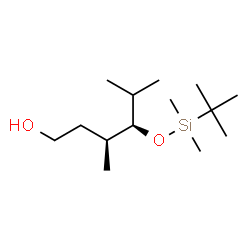ChemSpider 2D Image | (3S,4R)-4-{[Dimethyl(2-methyl-2-propanyl)silyl]oxy}-3,5-dimethyl-1-hexanol | C14H32O2Si
