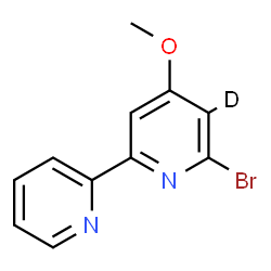ChemSpider 2D Image | 6-Bromo-4-methoxy(5-~2~H)-2,2'-bipyridine | C11H8DBrN2O