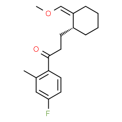 ChemSpider 2D Image | 1-(4-Fluoro-2-methylphenyl)-3-[(1R,2Z)-2-(methoxymethylene)cyclohexyl]-1-propanone | C18H23FO2