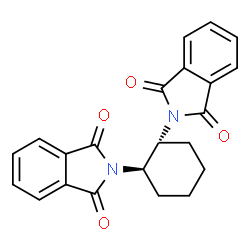 ChemSpider 2D Image | 2,2'-[(1R,2R)-1,2-Cyclohexanediyl]bis(1H-isoindole-1,3(2H)-dione) | C22H18N2O4