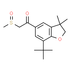 ChemSpider 2D Image | 1-[3,3-Dimethyl-7-(2-methyl-2-propanyl)-2,3-dihydro-1-benzofuran-5-yl]-2-(methylsulfinyl)ethanone | C17H24O3S