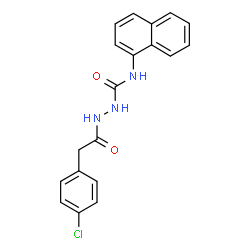 ChemSpider 2D Image | 2-[(4-Chlorophenyl)acetyl]-N-(1-naphthyl)hydrazinecarboxamide | C19H16ClN3O2