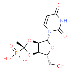 ChemSpider 2D Image | 2',3'-O-[(1S)-1-Phosphonoethylidene]uridine | C11H15N2O9P
