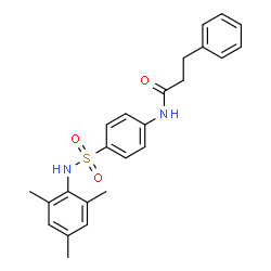 ChemSpider 2D Image | N-[4-(Mesitylsulfamoyl)phenyl]-3-phenylpropanamide | C24H26N2O3S