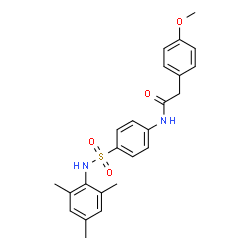 ChemSpider 2D Image | N-[4-(Mesitylsulfamoyl)phenyl]-2-(4-methoxyphenyl)acetamide | C24H26N2O4S