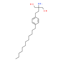 ChemSpider 2D Image | 2-Amino-2-[2-(4-dodecylphenyl)ethyl]-1,3-propanediol | C23H41NO2