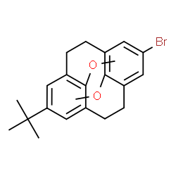 ChemSpider 2D Image | 6-Bromo-15,16-dimethoxy-13-(2-methyl-2-propanyl)tricyclo[9.3.1.1~4,8~]hexadeca-1(15),4(16),5,7,11,13-hexaene | C22H27BrO2