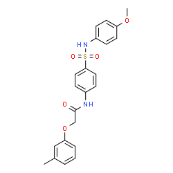 ChemSpider 2D Image | N-{4-[(4-Methoxyphenyl)sulfamoyl]phenyl}-2-(3-methylphenoxy)acetamide | C22H22N2O5S