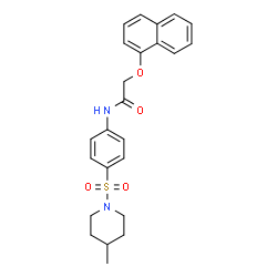 ChemSpider 2D Image | N-{4-[(4-Methyl-1-piperidinyl)sulfonyl]phenyl}-2-(1-naphthyloxy)acetamide | C24H26N2O4S