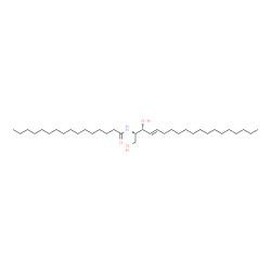 ChemSpider 2D Image | N-[(2S,3R,4E)-1,3-Dihydroxy-4-nonadecen-2-yl]hexadecanamide | C35H69NO3