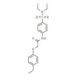 ChemSpider 2D Image | N-[4-(Diethylsulfamoyl)phenyl]-2-(4-ethylphenoxy)acetamide | C20H26N2O4S