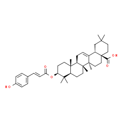 ChemSpider 2D Image | (3beta)-3-{[(2E)-3-(4-Hydroxyphenyl)-2-propenoyl]oxy}olean-12-en-28-oic acid | C39H54O5