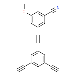 ChemSpider 2D Image | 3-[(3,5-Diethynylphenyl)ethynyl]-5-methoxybenzonitrile | C20H11NO