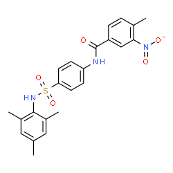 ChemSpider 2D Image | N-[4-(Mesitylsulfamoyl)phenyl]-4-methyl-3-nitrobenzamide | C23H23N3O5S